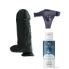 VipMarketim Belden Bağlamalı Kayganlaştırıcı Set Noctis 27cm Siyah Dildo No:2