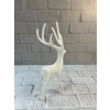 VipMarketim Beyaz Dekoratif Geyik Figürü Şık Ev Aksesuarı
