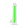 VipMarketim Beyond Dick Glow Gece Parlayan Dildo, Silikon, Şeffaf, 18 Cm