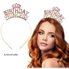 VipMarketim Birthday Princess Kristal Taç – Altın Kaplama