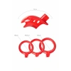 VipMarketim Black&red Erkek Sadakat Kemeri, Abs Plastik, Kırmızı, 10 Cm