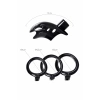 VipMarketim Black&Red  erkek sadakat kemeri, ABS plastik, siyah, 10 cm