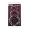 VipMarketim Black & Red  Montaj Halkası Seti, Silikon, siyah, Ø6/5/4 cm