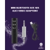VipMarketim Bluetooth AUX Adaptör | 3.5mm Ses Girişi İçin Kablosuz Dönüştürücü 10m Menzil