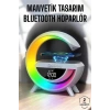 VipMarketim Bluetooth Hoparlör Dijital Göstergeli Wireless Şarj RGB Işıklı