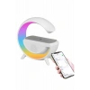 VipMarketim Bluetooth Hoparlör G Şekli Atmosfer Akıllı Rgb Lamba Wireless Kablosuz Şarj
