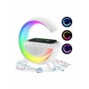 VipMarketim Bluetooth Hoparlör G Şekli Atmosfer Akıllı Rgb Lamba Wireless Kablosuz Şarj