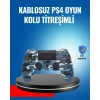 VipMarketim Bluetooth Kablosuz PS4 Gamepad Çift Motorlu Siyah Controller
