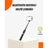 VipMarketim Bluetooth’lu Işıklı Selfie Çubuğu – Katlanabilir 130 cm