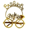 VipMarketim Bride To Be Taç ve Gözlük Seti Altın Renk