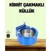 VipMarketim Çakmaklı Küllük Paslanmaz Çelik Şık Masa Aksesuarı