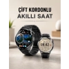 VipMarketim Çift Kordonlu Yüksek Çözünürlüklü Akıllı Saat Uyku İzleyici & Spor Modları