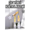 VipMarketim Çift Taraflı Elektrik Kontrol Kalemi Şeffaf Tornavida