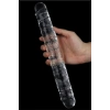 VipMarketim Çift Taraflı Şeffaf Realistik Dildo – Esnek Jelly Malzeme, 44,5 Cm
