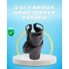 VipMarketim Çiftli Araba Bardak Tutucu Karbon Fiber Görünümlü 360° Ayarlı