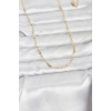 VipMarketim CM 14K Gold Renk Bar Zincir Model 60 cm Kadın Kolye 5886