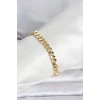 VipMarketim CM 14K Gold Renk Ezme Kalın Zincir Model Kadın Bileklik 5886
