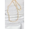 VipMarketim CM 14K Gold Renk Halka Zincir Model 60 cm Kadın Kolye 5886