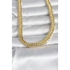 VipMarketim CM 14K Gold Renk Kalın Zincir Model 60 cm Kadın Kolye 5886