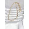 VipMarketim CM 14K Gold Renk Kalın Zincir Model 60 cm Kadın Kolye 5886