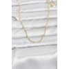 VipMarketim CM 14K Gold Renk Lazer Puntalı Model 60 cm Kadın Kolye 5886