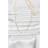 VipMarketim CM 14K Gold Renk Lazer Puntalı Model 60 cm Kadın Kolye 5886