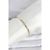 VipMarketim CM 14K Gold Renk Lazerli Yassı Zincir Model Kadın Bileklik 5886