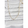 VipMarketim CM 14K Gold Renk Top Zincir 60 cm Kadın Kolye 5886