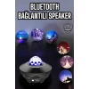 VipMarketim Çocuklara Özel Şarjlı Bluetooth Hoparlör Parti Led Lambası Yıldızlı Projeksiyon