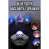 VipMarketim Çocuklara Özel Şarjlı Bluetooth Hoparlör Parti Led Lambası Yıldızlı Projeksiyon