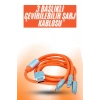 VipMarketim Çoklu Şarj Kablosu USB Type-C İOS Uyumlu 120W Hızlı Şarj Kablosu