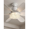 VipMarketim Crystal Aura 52 cm Ultra Sessiz LED Tavan Vantilatörü | 3 Kademeli Bakır Motor | Kumandalı Kristal Avize Vantilatör