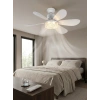VipMarketim Crystal Aura 52 cm Ultra Sessiz LED Tavan Vantilatörü | 3 Kademeli Bakır Motor | Kumandalı Kristal Avize Vantilatör