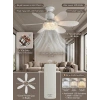 VipMarketim Crystal Aura 52 cm Ultra Sessiz LED Tavan Vantilatörü | 3 Kademeli Bakır Motor | Kumandalı Kristal Avize Vantilatör
