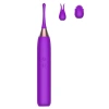 VipMarketim Değiştirilebilir Üç Başlıklı İnce Vibratör Mor
