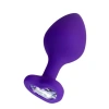 VipMarketim Diamond Heart Anal Plug Mor 8 cm