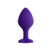 VipMarketim Diamond Heart Anal Plug Mor 8 cm