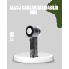 VipMarketim Dijital Ekranlı Şarjlı Mini Fan 100 Kademeli Hız Ayarı