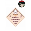 VipMarketim "Dikkat Arabada Bebek Var" Sticker – 10x10 Cm Folyo Baskılı Uyarı Etiketi