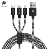 VipMarketim DUX DUCIS 3in1 Usb Type C-İPhone Ve Mikro Kopmaz Usb kablo Hızlı Şarj-(5775)