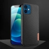 VipMarketim Dux Ducis Fino Serisi iPhone 12 -12 Pro 6.1inç Kılıf Premium Dokuma Silikon Kılıf-(5775)