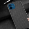 VipMarketim Dux Ducis Fino Serisi iPhone 12 -12 Pro 6.1inç Kılıf Premium Dokuma Silikon Kılıf-(5775)
