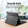 VipMarketim Dux Ducis iPad Pro 12.9 (2020/2021/2022) TK Series Kablosuz Bluetooth Klavye Touchpad Kılıf-(5775)