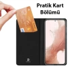 VipMarketim Dux Ducis SM Galaxy S23 Plus Kılıf Skin Pro Series Flip Cover Kapaklı Kılıf-(5775)