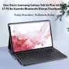 VipMarketim Dux Ducis SM Galaxy Tab S8 Plus-S7 Plus-S7 FE ile Uyumlu Bluetooth Klavye Touchpad Kılıf-(5775)