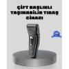 VipMarketim Erkek Tıraş Makinesi Kablosuz Kuru Tıraş Folyo Başlık Yıkanabilir Gövde