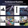 VipMarketim EZERE 16000pa Güçlü Portatif Taşınabilir Vakumlu Kablosuz Üflemeli Mini Araç Süpürgesi-(5775)