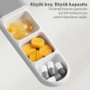VipMarketim EZERE Taşınabilir 3 Bölmeli Nem Geçirmez Mini Hapİlaç Saklama Kutusu - BPA İçermez-(5775)