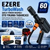 VipMarketim EZERE TurboWash Şarjlı 60 Bar Yüksek Basınçlı Oto Araba Bahçe Yıkama ve Temizleme Tabancası Makinesi-(5775)