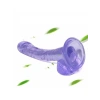 VipMarketim F3 Mor Jel Gerçekçi Testisli Vantuzlu Dildo 19cm